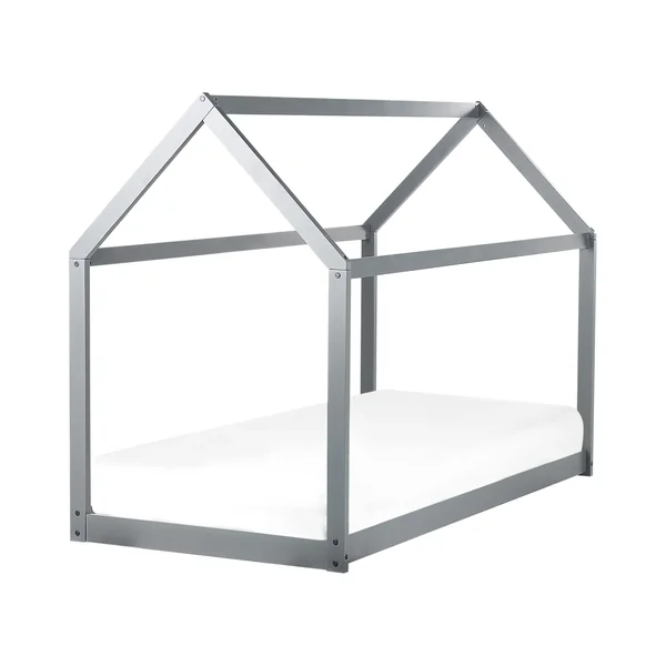 Lit d'enfant Maison Bois de pin TOSSE 90 x 200 cm Gris