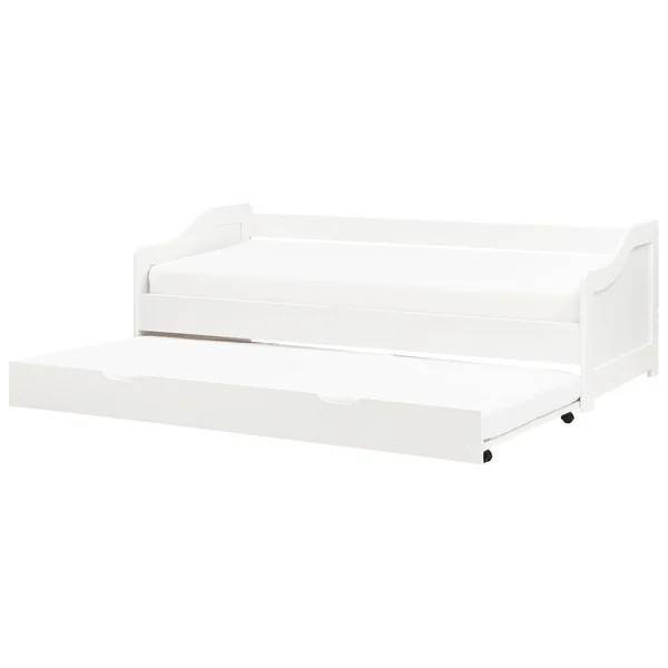 Lit gigogne Bois de pin LUNERAY 90 x 200 cm Blanc