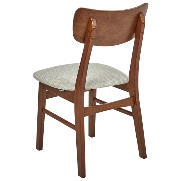 Lot de 2 chaises de salle à manger ANOKA Bois Marron/beige