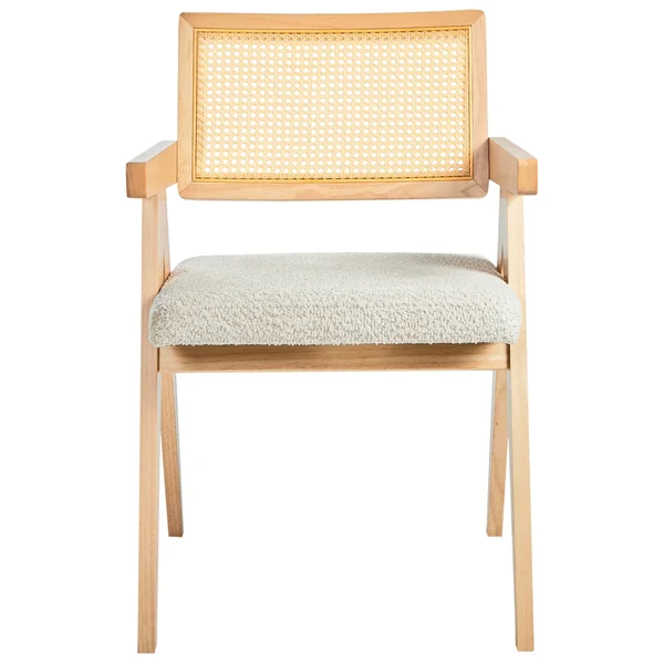 Lot de 2 chaises de salle à manger AVA Bois Marron clair/beige