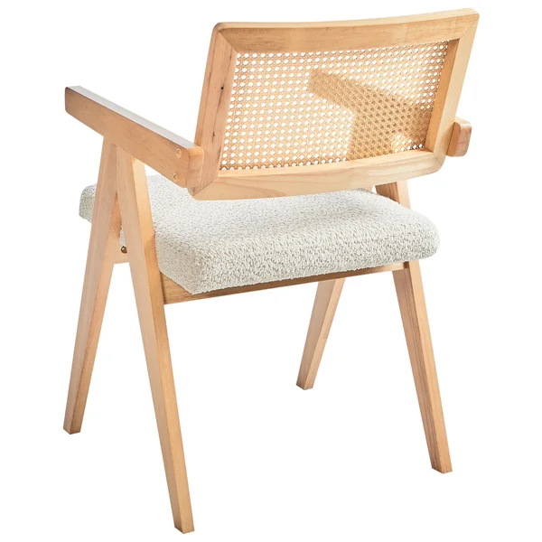 Lot de 2 chaises de salle à manger AVA Bois Marron clair/beige