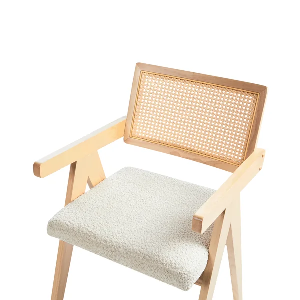 Lot de 2 chaises de salle à manger AVA Bois Marron clair/beige