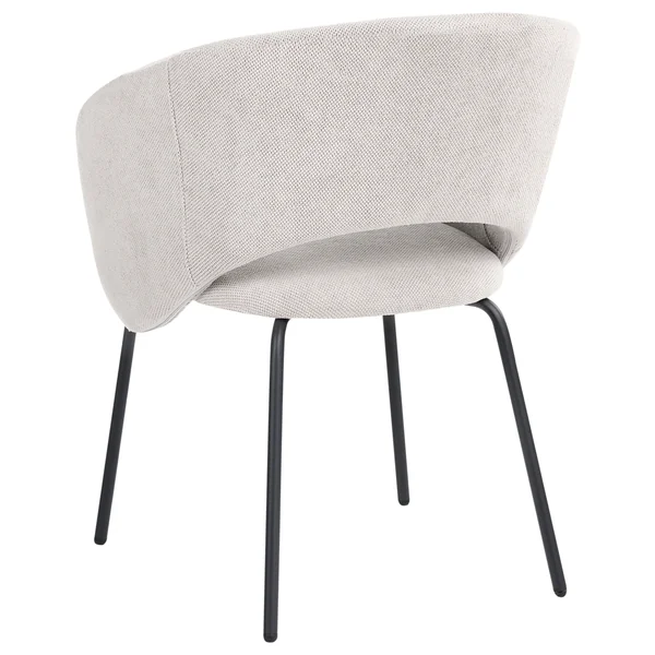 Lot de 2 chaises de salle à manger BLAKELY Tissu Blanc cassé