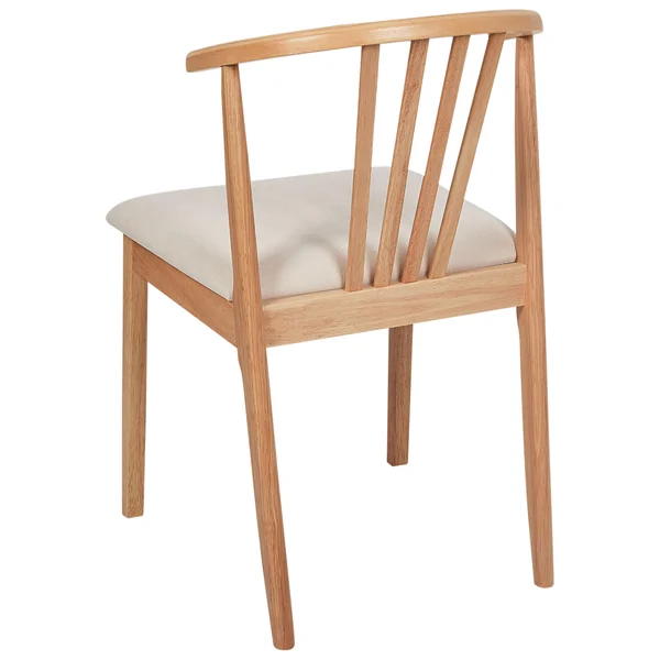 Lot de 2 chaises de salle à manger CRAIG Bois Marron clair/beige