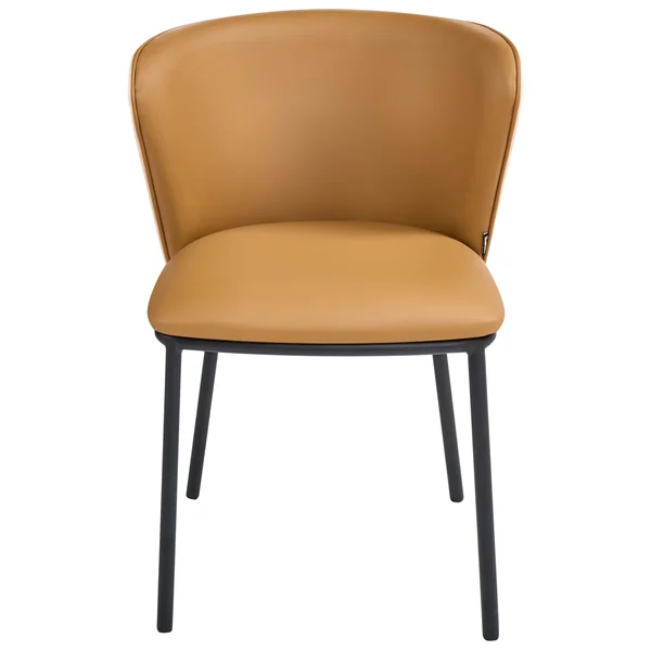 Lot de 2 chaises de salle à manger HOSKIN Cuir PU Marron