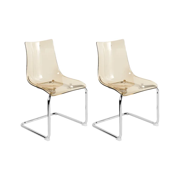 Lot de 2 chaises de salle à manger MARSHALL Orange