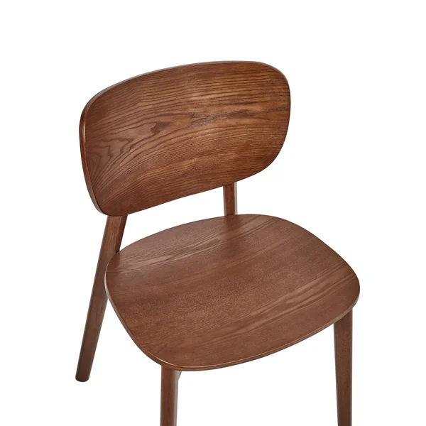 Lot de 2 chaises de salle à manger OVERLY Bois Marron