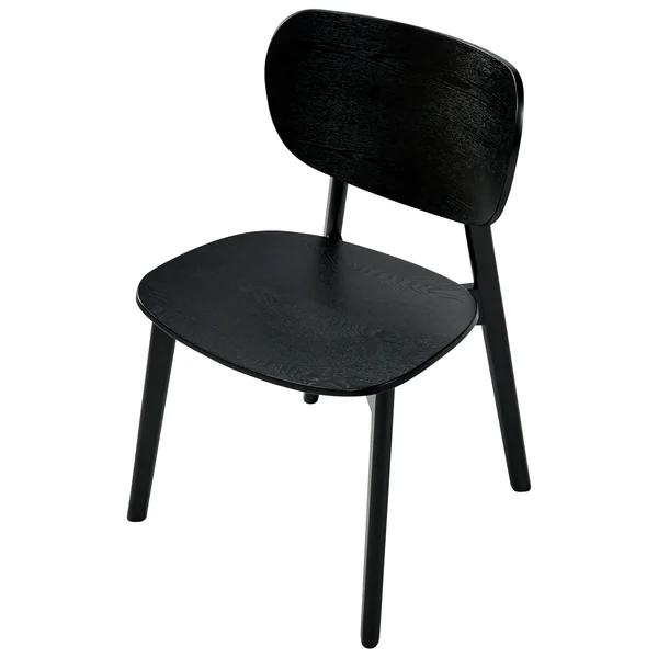 Lot de 2 chaises de salle à manger OVERLY Bois Noir