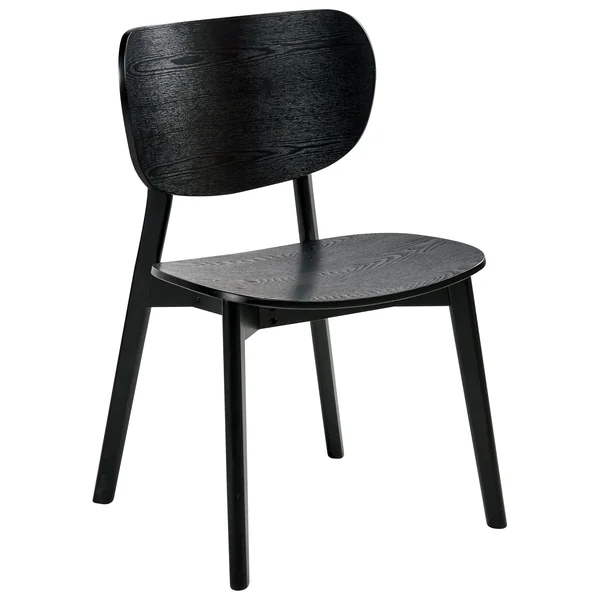 Lot de 2 chaises de salle à manger OVERLY Bois Noir