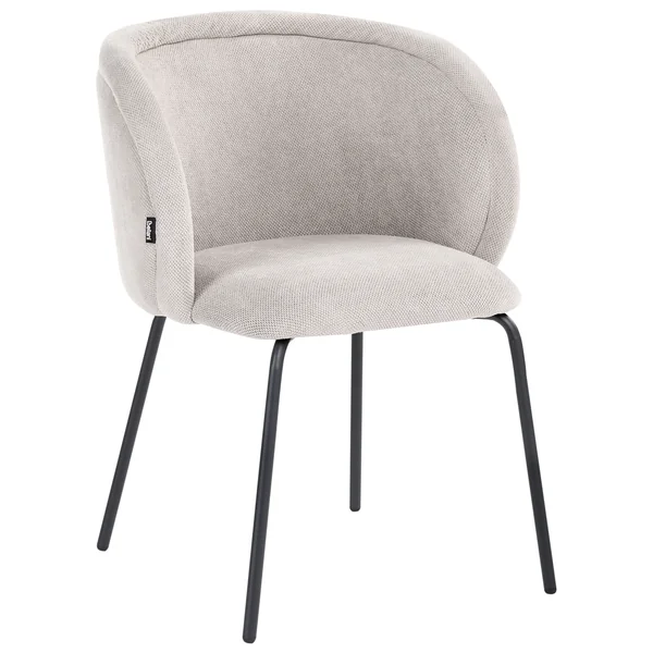 Lot de 2 chaises de salle à manger SARASOTA Tissu Blanc cassé