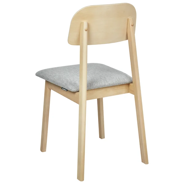 Lot de 2 chaises de salle à manger SCANDIA Bois Gris clair
