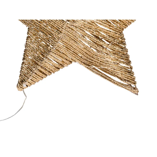 Lot de 2 décorations de Noël LED HAMPEN Étoile 24/30 cm Doré