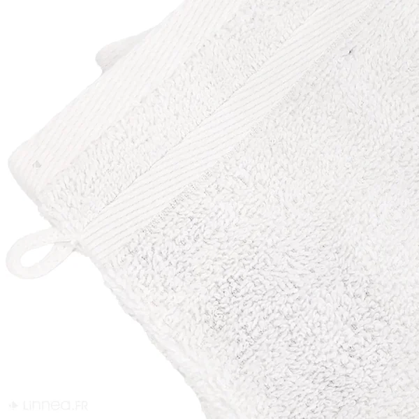 Lot de 2 gants de toilette 16x21 cm EFFICIENCE PURE blanc White