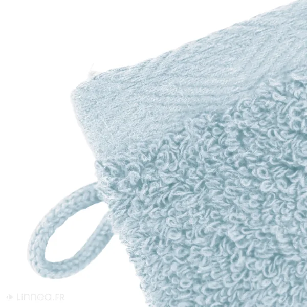 Lot de 2 gants de toilette 16x21 cm SOFTY bleu pâle