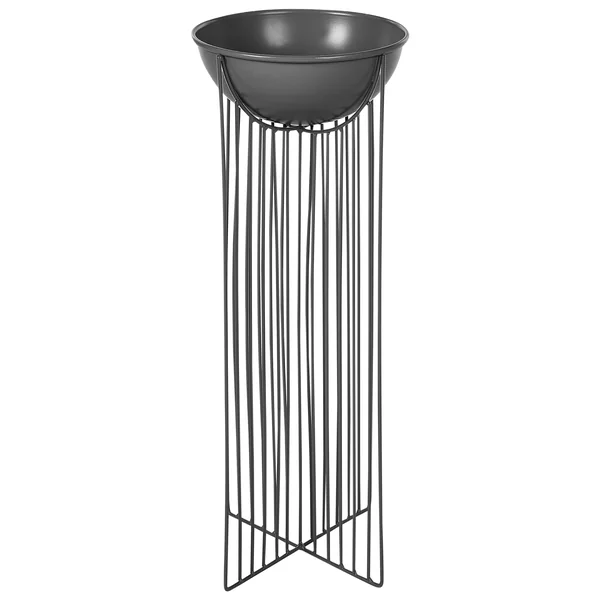 Lot de 2 pots à plantes surélevés FICARIA Métal 22 cm Noir