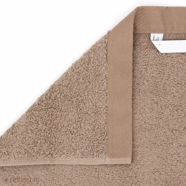 Lot de 2 serviettes invité 30x30 cm 100% coton peigné ALBA taupe