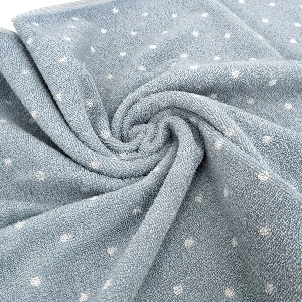 Lot de 2 serviettes invité 33x50 cm EFFICIENCE DOTS bleu capri