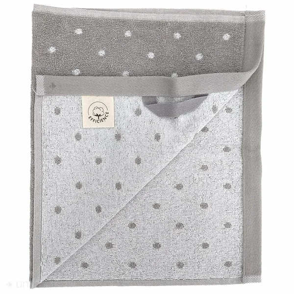 Lot de 2 serviettes invité 33x50 cm EFFICIENCE DOTS gris lunar