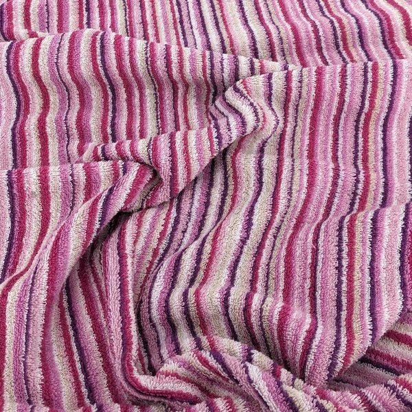 Lot de 2 serviettes invité coton 500 g/m2 PURE STRIPES II rose