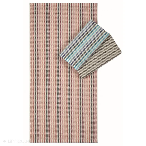 Lot de 2 serviettes invité à rayures 33x50 cm 100% coton collection BREEZE bleu