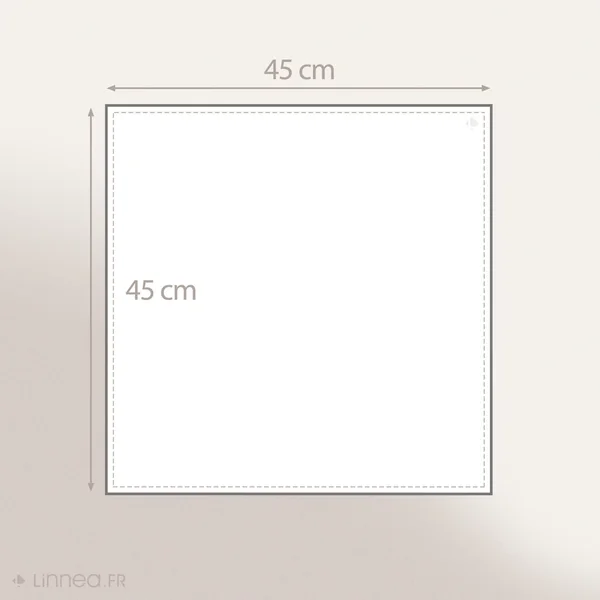 Lot de 2 Set de table carré 45x45 cm DIABOLO marron Tourterelle traitement teflon