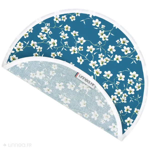 Lot de 2 sets de table enduit 38 cm AMANDIER Bleu