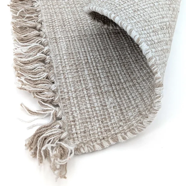 Lot de 2 sets de table à franges 33x46 cm PAPEETE blanc Naturel