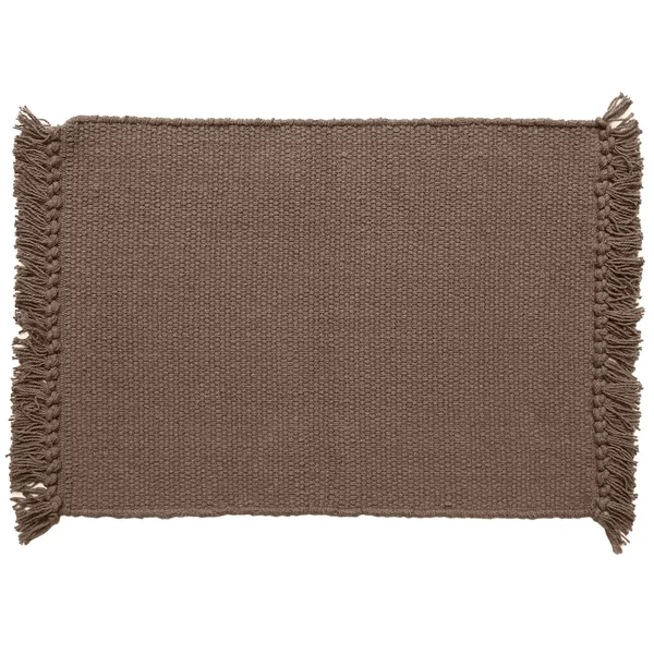 Lot de 2 sets de table à franges 33x46 cm PAPEETE marron Havane