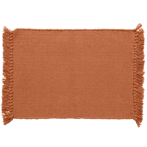 Lot de 2 sets de table à franges 33x46 cm PAPEETE marron Terre cuite