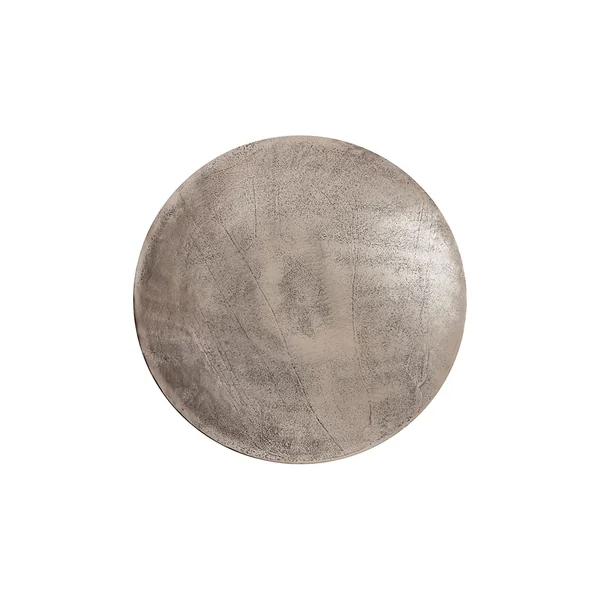 Lot de 2 table gigogne en aluminium et fer argenté - Felia