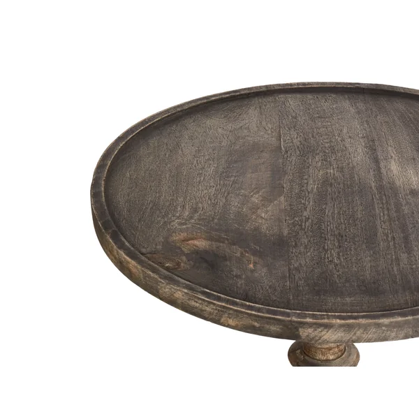 Lot de 2 tables d'appoint THALIA Bois de manguier Marron foncé