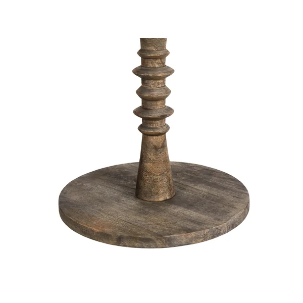 Lot de 2 tables d'appoint THALIA Bois de manguier Marron foncé