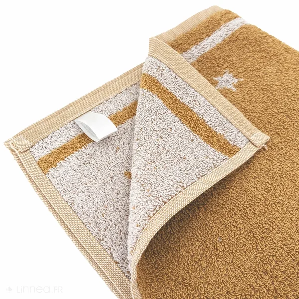 Lot de 2 torchons de cuisine 50x50 cm collection NOVA 100% Coton jaune
