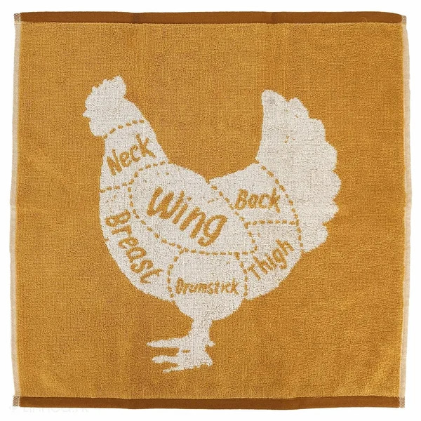 Lot de 2 torchons de cuisine pur coton 50x50 cm GRILLUXE jaune