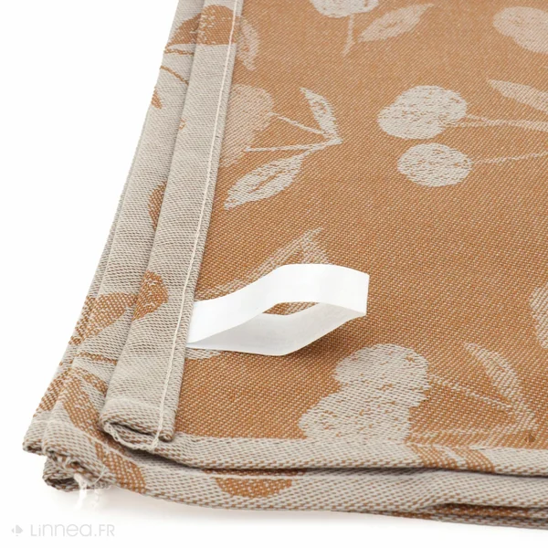 Lot de 2 torchons de cuisine toile 50x70 cm coton BING marron
