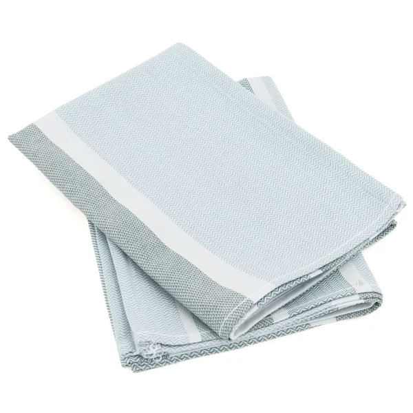 Lot de 2 torchons de cuisine toile 50x70 cm coton OTON bleu