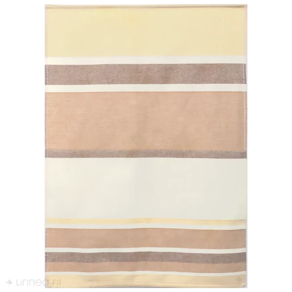 Lot de 2 torchons de cuisine toile 50x70 cm coton OTON jaune