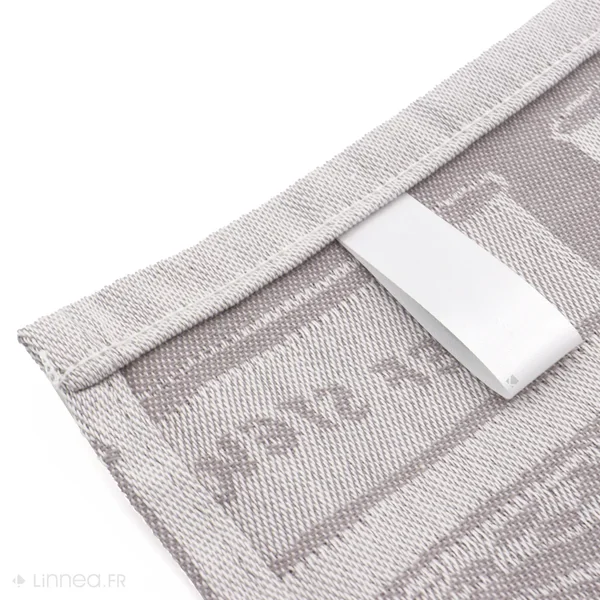 Lot de 2 torchons de cuisine toile 50x70 cm coton SOUP gris