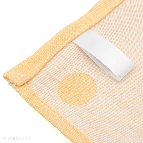 Lot de 2 torchons de cuisine toile 50x70 cm coton SPOT II jaune