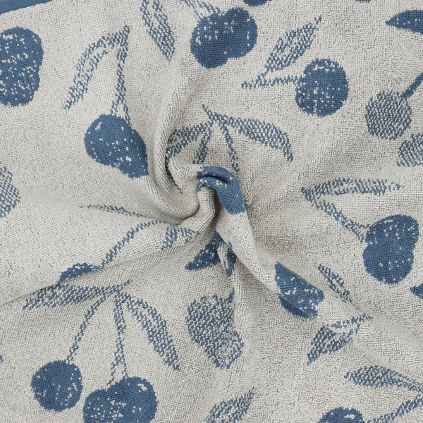 Lot de 2 torchons de cuisine éponge 50x50 cm coton BING bleu