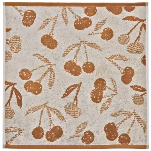 Lot de 2 torchons de cuisine éponge 50x50 cm coton BING marron