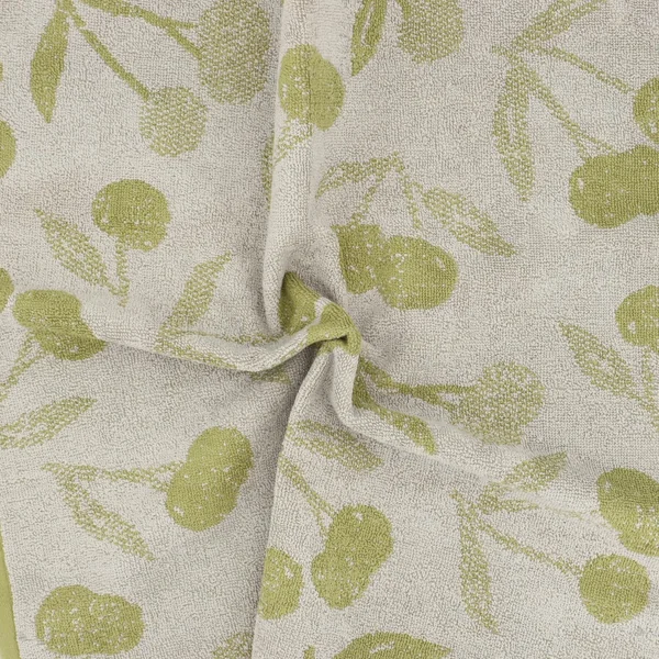 Lot de 2 torchons de cuisine éponge 50x50 cm coton BING vert