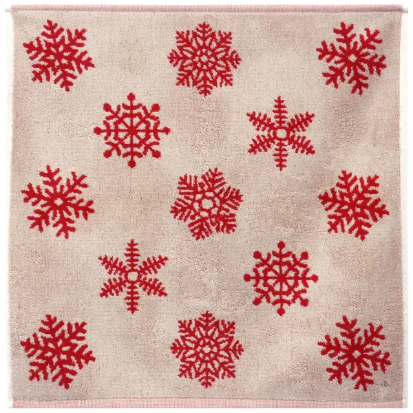 Lot de 2 torchons de cuisine éponge 50x50 cm coton ICE rouge