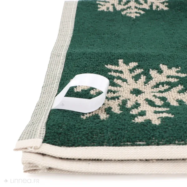 Lot de 2 torchons de cuisine éponge 50x50 cm coton ICE vert