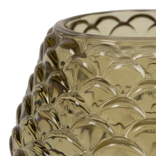 Lot de 3 photophores en verre multicolore h8.6cm - Prisca