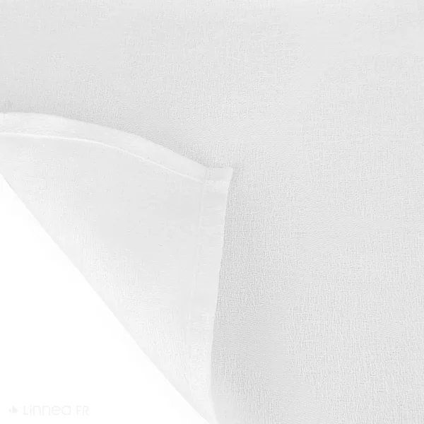 Lot de 3 serviettes de table 45x45 cm HÉLIOS Blanc 100% coton + enduction acrylique