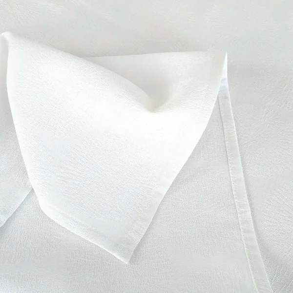 Lot de 3 serviettes de table 45x45 cm HÉLIOS Blanc 100% coton + enduction acrylique