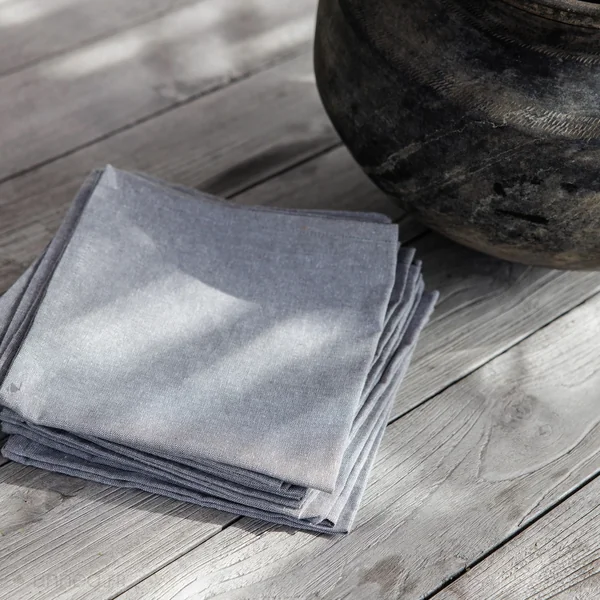 Lot de 6 serviettes de table 45x45 cm YUCO 100% coton naturel