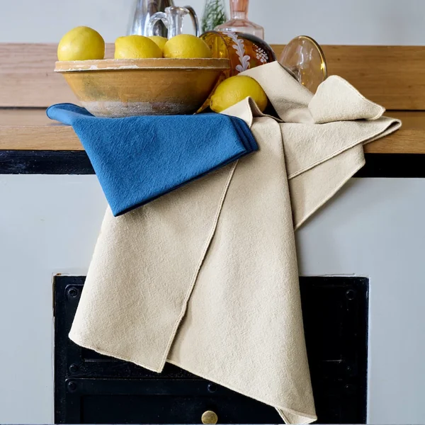 Lot de 6 serviettes de table coton 42x42 cm HONO blanc Naturel