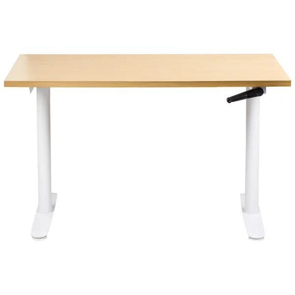 Manual Adjustable Standing Desk DESTINAS Light Brown/ White 120 cm 72 cm